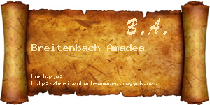 Breitenbach Amadea névjegykártya